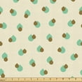 thumbnail image 1 of Ambesonne 1970s Fabric by the Yard Upholstery, Raindrop Shapes Classical, 10 Yards, Green Brown and Beige, 1 of 5