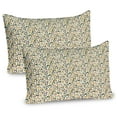 thumbnail image 1 of Ambesonne 1970s Pillow Sham 2 Pack, Retro Interlocking Squares, 30"x20", Green Brown Mustard, 1 of 3