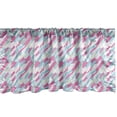 thumbnail image 1 of Ambesonne 1990s Valance Pack of 2, Brush Marks Style Composition, 42"X12", Pink Aqua and Pale Green, 1 of 3