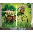 thumbnail image 1 of Ambesonne Flower Curtains 2 Panel Set, Vintage Ivy Frame, 108" x 63", Multicolor, 1 of 3