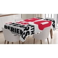 thumbnail image 1 of Ambesonne 40th Birthday Tablecloth Rectangular Table Cover, Feel 18 Words, 60"x84", Pink Black and White, 1 of 4