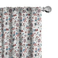 thumbnail image 1 of Ambesonne 4th of July Window Curtains, USA, Each 28" W x 84" L, Red White Blue, 1 of 4