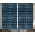 thumbnail image 1 of Ambesonne 4th of July Curtains 2 Panel Set, Freedom Holiday, 108" x 108", Slate Blue Red White, 1 of 3