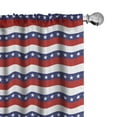 thumbnail image 1 of Ambesonne 4th of July Curtains, American Flag Motif, Pair of 28"x95", Violet Blue Ruby White, 1 of 5