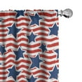 thumbnail image 1 of Ambesonne 4th of July Curtains, American Glory Design, Pair of 28"x63", Cobalt Blue Vermilion, 1 of 5