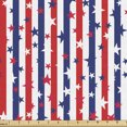 thumbnail image 1 of Ambesonne 4th of July Fabric by the Yard Upholstery, Patriotic Art Design, 5 Yards, White Red Dark Lavender, 1 of 5