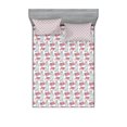 thumbnail image 1 of Ambesonne 4th of July Fitted Sheet & Pillow Sham Set, Free World, Calking, Pale Blue Red Blue, 1 of 2