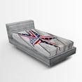 thumbnail image 1 of Ambesonne 4th of July Fitted Sheet, Star US Flag, Twin Size, Multicolor, 1 of 3