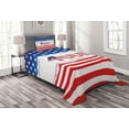 thumbnail image 1 of Ambesonne 4th of July Quilted Bedspread Set 2 Pcs, Patriotic Pattern, Twin Size, Multicolor, 1 of 3