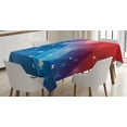 thumbnail image 1 of Ambesonne 4th of July Tablecloth Rectangular Table Cover, Diamond Rhombuses, 60"x90", Red White Blue, 1 of 4