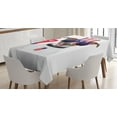 thumbnail image 1 of Ambesonne 4th of July Tablecloth Rectangular Table Cover, Jack Russell Dog, 52"x70", Multicolor, 1 of 4