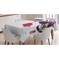thumbnail image 1 of Ambesonne 4th of July Tablecloth Rectangular Table Cover, Patriotic Pet Dog, 52"x70", Multicolor, 1 of 4