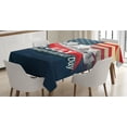 thumbnail image 1 of Ambesonne 4th of July Tablecloth Rectangular Table Cover, Stripe Patriotic Design, 60"x84", Multicolor, 1 of 4
