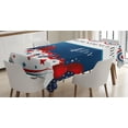 thumbnail image 1 of Ambesonne 4th of July Tablecloth Rectangular Table Cover, Uncle Sam Hat Art, 60"x84", Multicolor, 1 of 4