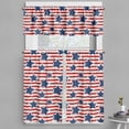 thumbnail image 1 of Ambesonne 4th of July Valance & Curtain, American Glory Design, 55"x36", Cobalt Blue Vermilion, 1 of 6