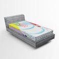 thumbnail image 1 of Ambesonne 50th Birthday Fitted Sheet, Age 50 Cake Party, Twin Size, Multicolor, 1 of 2