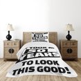 thumbnail image 1 of Ambesonne 50th Birthday Quilted Bedspread Set 2 Pcs, Funny Happy Face, Twin Size, Black White, 1 of 3