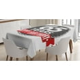 thumbnail image 1 of Ambesonne 65th Birthday Tablecloth Rectangular Table Cover, Classical Age, 60"x90", Red Grey White, 1 of 4