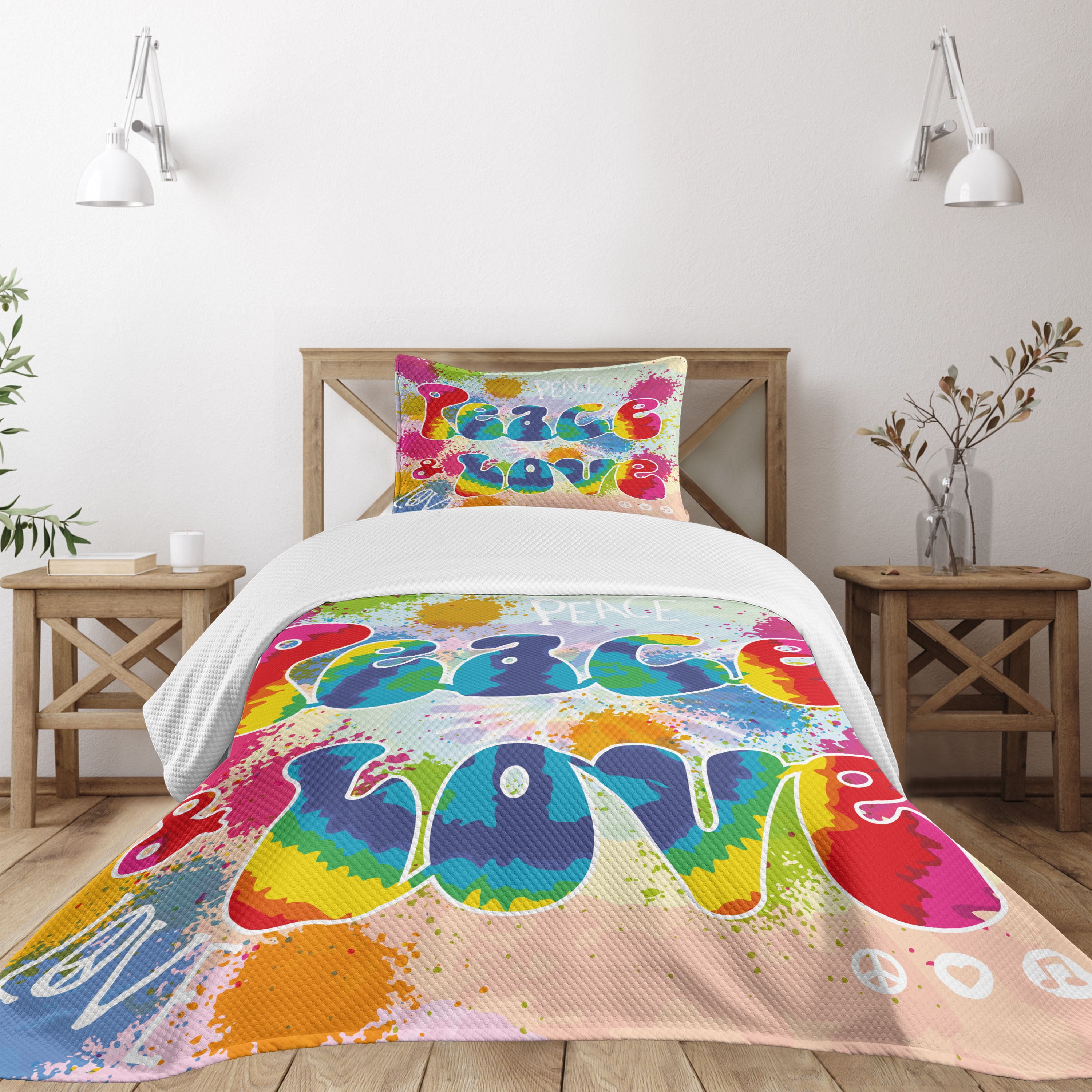 Multicolor Twin Polyester Kids Bedspread Set