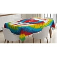 thumbnail image 1 of Ambesonne 70s Party Tablecloth Rectangular Table Cover, Groovy Hippie Rainbow, 52"x70", Multicolor, 1 of 4
