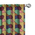 thumbnail image 1 of Ambesonne 80's Curtains, Geometric Shapes Stars Zigzags, Pair of 28"x95", Dark Indigo and Sea Green, 1 of 5