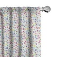 thumbnail image 1 of Ambesonne ABC Curtains, Bubble Letters Doodle Fun, Pair of 28"x63", Multicolor, 1 of 5