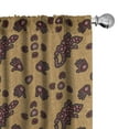 thumbnail image 1 of Ambesonne Aboriginal 4-Panel Curtains, Reptile and Hand, 56"x63", Maroon Ginger, 1 of 4