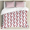 thumbnail image 1 of Ambesonne Aboriginal Duvet Cover Sets, Boomerang Motif, 2-King, Vermilion Multicolor, 1 of 2