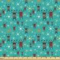 thumbnail image 1 of Ambesonne Aboriginal Fabric by the Yard Upholstery, Dancing Tribal People, 10 Yards, Dark Seafoam Pale Camel, 1 of 5
