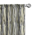 thumbnail image 1 of Ambesonne Abstract Window Curtains, Animal Skin Brushstroke, Each 28" W x 63" L, Khaki Black and White, 1 of 4
