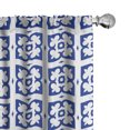 thumbnail image 1 of Ambesonne Abstract 4-Panel Curtains, Art Deco Inspired, 56"x95", Persian Blue and White, 1 of 1