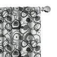 thumbnail image 1 of Ambesonne Abstract 4-Panel Curtains, Circles Dots Modern, 56"x95", Grey Black White, 1 of 4