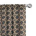 thumbnail image 1 of Ambesonne Abstract Window Curtains, Classic Geometric Inspired, Each 28" W x 84" L, Dark Sepia and Tan, 1 of 4