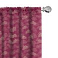 thumbnail image 1 of Ambesonne Abstract Window Curtains, Clouds Modern Stripes Rain, Each 28" W x 63" L, Dark Magenta Beige, 1 of 4