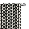thumbnail image 1 of Ambesonne Abstract Window Curtains, Clover Like Geometric Art, Each 28" W x 63" L, Charcoal Grey Champagne, 1 of 4