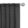 thumbnail image 1 of Ambesonne Abstract Window Curtains, Dark Shades Chevron Art, Each 28" W x 63" L, Grey and Charcoal Grey, 1 of 4