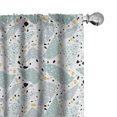 thumbnail image 1 of Ambesonne Abstract Window Curtains, Dotted Scattered Motif, Each 28" W x 84" L, Pale Seafoam and White, 1 of 4