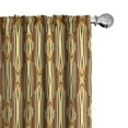 thumbnail image 1 of Ambesonne Abstract Window Curtains, Ethnic Art Pattern Prints, Each 28" W x 95" L, Pale Yellow Brown, 1 of 4