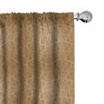 thumbnail image 1 of Ambesonne Abstract Window Curtains, Floral Retro Illustration, Each 28" W x 95" L, Pale Brown Camel, 1 of 5