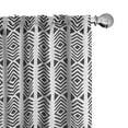 thumbnail image 1 of Ambesonne Abstract 4-Panel Curtains, Grunge Geometric Motifs, 56"x84", Off White and Charcoal Grey, 1 of 4