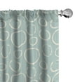 thumbnail image 1 of Ambesonne Abstract Window Curtains, Hand Painted Drawn Circles, Each 28" W x 95" L, Pale Teal and Ivory, 1 of 4