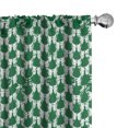 thumbnail image 1 of Ambesonne Abstract Window Curtains, Jungle Tone Shapes Pattern, Each 28" W x 63" L, Hunter Green White, 1 of 3