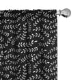 thumbnail image 1 of Ambesonne Abstract Window Curtains, Laurel Plant Silhouettes, Each 28" W x 95" L, Charcoal Grey and Pearl, 1 of 4