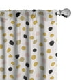 thumbnail image 1 of Ambesonne Abstract 4-Panel Curtains, Modern Dots Brushstrokes, 56"x63", Pale Coffee Rose and Black, 1 of 1
