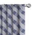 thumbnail image 1 of Ambesonne Abstract 4-Panel Curtains, Monochromatic Zigzags Art, 56"x95", Night Blue and White, 1 of 4