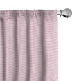 thumbnail image 1 of Ambesonne Abstract 4-Panel Curtains, Monochrome Stripes Dashes, 56"x63", Pale Pink White, 1 of 1