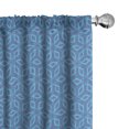 thumbnail image 1 of Ambesonne Abstract 4-Panel Curtains, Monotone Geometric Shapes, 56"x63", Ceil Blue Deep Sky Blue, 1 of 4