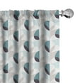 thumbnail image 1 of Ambesonne Abstract Window Curtains, Neutral Overlap Rounds, Each 28" W x 84" L, Sea Blue Pearl and White, 1 of 4