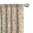 thumbnail image 1 of Ambesonne Abstract Window Curtains, Pastel Terrazzo Shapes, Each 28" W x 95" L, Pale Mustard and Multicolor, 1 of 4