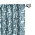 thumbnail image 1 of Ambesonne Abstract 4-Panel Curtains, Repeating Graphic Circles, 56"x95", Petrol Blue and White, 1 of 1